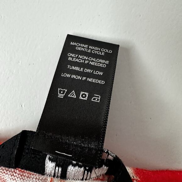 Ali Miles Top Shirt Womens Large Red Orange Knit Tie Die Breathable Tunic Bright - Picture 5 of 13